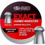 Diabolky JSB Exact Jumbo Monster Redesigned Shallow 5,52 mm 200 ks – Zboží Dáma