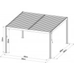 G21 Bioklimatická pergola Austin 4 x 4 m, antracitová hliníková – Hledejceny.cz