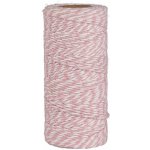 IB LAURSEN Bavlněný provázek Pink/White 100 m, růžová barva, textil – Zboží Mobilmania