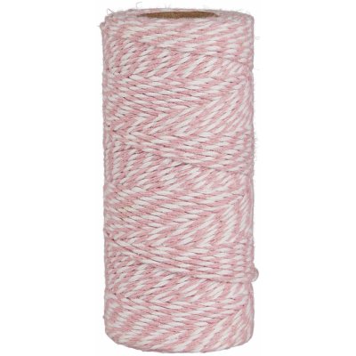 IB LAURSEN Bavlněný provázek Pink/White 100 m, růžová barva, textil – Zboží Mobilmania