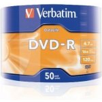 Verbatim DVD-R 4,7GB 16x, wrap, 50ks (43791) – Zboží Živě