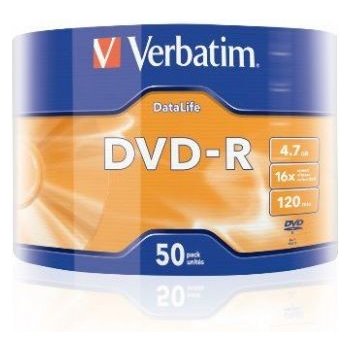 Verbatim DVD-R 4,7GB 16x, wrap, 50ks (43791)