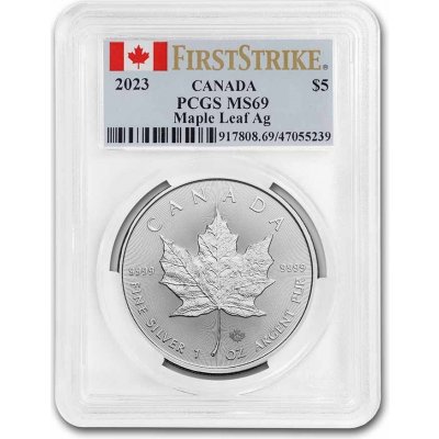 Royal Canadian Mint Stříbrná mince Maple Leaf MS-69 PCGS Kanada 1 Oz – Zbozi.Blesk.cz