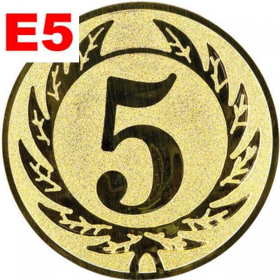 Emblém E5 PĚTKA umístění na sportovní pohár nebo medaili 50 mm – Hledejceny.cz