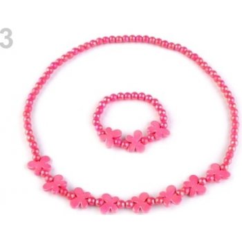 Dětská sada náhrdelník a náramek 3 růžová