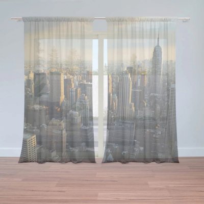 Záclony New York Skyline: 2 ks - 150x250 cm - Sablio – Hledejceny.cz