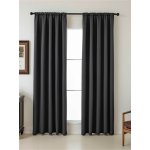 MKLuzkoviny.cz Blackout závěsy Elias antracitová – 140 × 160 cm (2 ks) - řasící stuha – Zboží Mobilmania