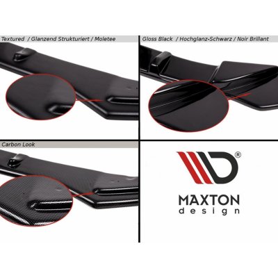 Maxton Design boční difuzory pod zadní nárazník ver.2 pro Peugeot 308 Mk2, černý lesklý plast ABS