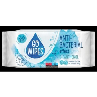 GoWipes Vlhčené ubrousky s antibakteriálním účinkem 60 ks – Zboží Mobilmania