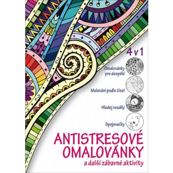 Antistresové omalovánky a další zábavné aktivity 4 v 1