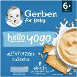 Gerber hello yogo mléčný dezert sušenka 4 x 100 g – Sleviste.cz