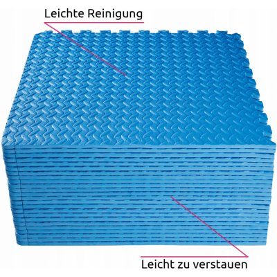 Tectake 404134 podlahová ochranná rohož 24 ks modrá – Zboží Dáma