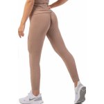 Nebbia Žebrované legíny s vysokým pasem z organické bavlny 405 hnědé – Zboží Dáma