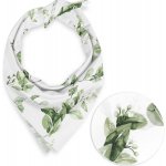 Biante bavlněný šátek Sandra SA-422 Zelené listy na bílém – Hledejceny.cz