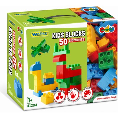 Wader 41294 Kids Blocks 50 ks – Zboží Mobilmania