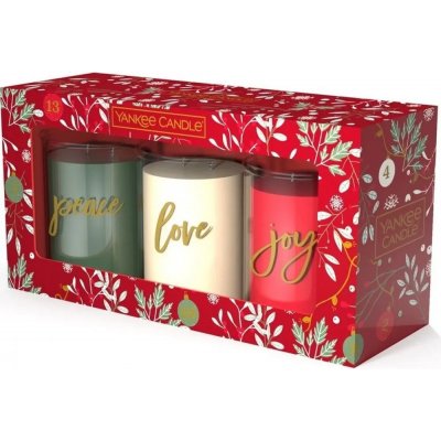 Yankee Candle Balsam & Cedar + Christmas Cookie + Sparkling Cinnamon 3 x 226 g – Zbozi.Blesk.cz