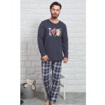 I love beer pánské pyžamo dlouhé světle šedé – Zboží Mobilmania