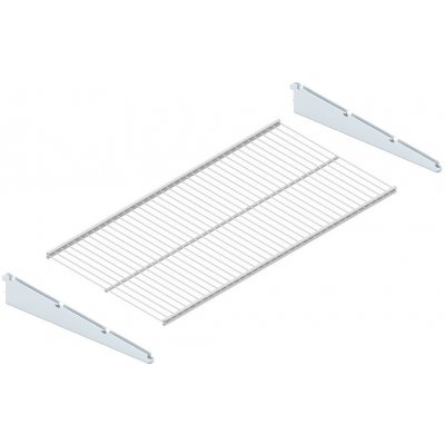 Biedrax Drátěná police 30 x 80 cm pro nástěnné regály Biedrax, bílá komplet včetně nosníků – Hledejceny.cz