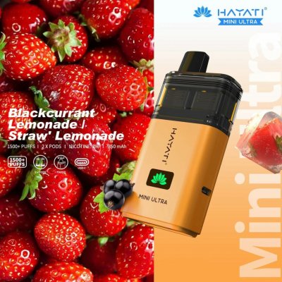 Hayati Mini Ultra Blackcurrant Lemonade Straw´ Lemonade 20 mg 1500 potáhnutí – Zbozi.Blesk.cz