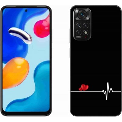 mmCase na Xiaomi Redmi Note 11 4G - srdce a tep černé pozadí – Zboží Mobilmania