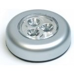 Samolepící lampička 3 LED Stříbrná – Zboží Dáma