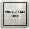 Piktogram ACCEPT Piktogram převlékací box - stříbrná tabulka - černý tisk