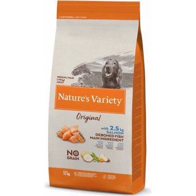 Nature's Variety original pro střední psy s lososem 12 kg – Zbozi.Blesk.cz