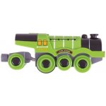 Bigjigs Rail Elektrická lokomotiva Flying Scotsman červená – Zboží Mobilmania