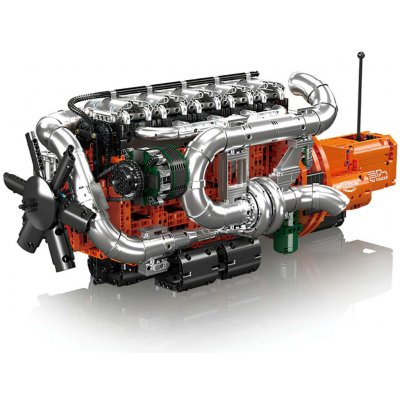 Mould King 10200 Řadový 6válcový motor Scania s převodovkou – Sleviste.cz