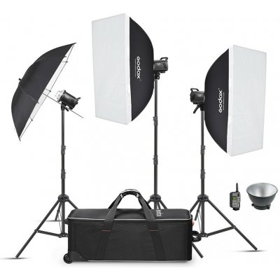 Godox Sada Godox MS300V-D, 3x blesk MS300-V 300Ws s příslušenstvím – Zboží Živě