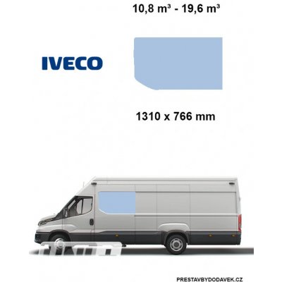 Boční levé pevné okno | Iveco Daily 10,8m³-19,6m³