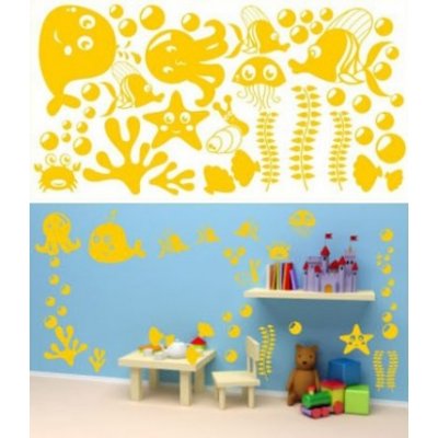 Samolepky na zeď KIDS color - moře, 94x50 cm – Zboží Mobilmania