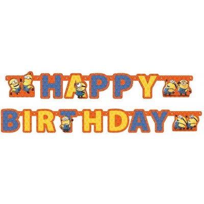 Nápis Happy Birthday Mimoni – Zboží Dáma