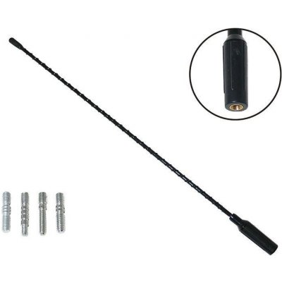 Automax Antenní prut M6 vnitřní s redukcemi M5 a M6, délka 41 cm | Zboží Auto