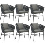 tectake 405833 sada židlí valeiras 60x61x77cm sada 6 kusů – Zboží Dáma