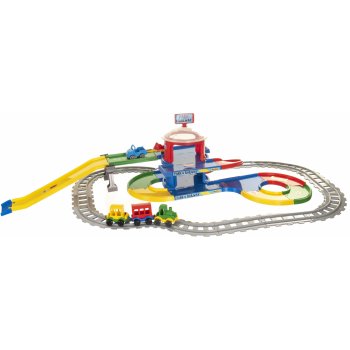 Wader Play Tracks vlak s kolejemi plast 4ks autíček 6,4m