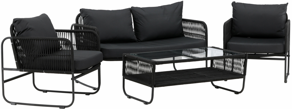 Venture Home Zahradní sedací souprava UTAH černá