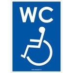 WC PRO INVALIDY, modrá, plast 2 mm 105x148 mm – Hledejceny.cz