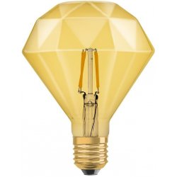 Osram Žárovka LED Vintage 1906 Edison 40 Filament Diamond 4W 824 Gold E27, teplá bílá