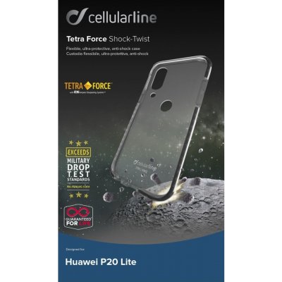 Pouzdro Cellularline Tetra Force Shock-Twist Huawei P20 Lite čiré