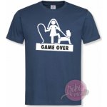 tričko Game over modrá navy – Zboží Mobilmania
