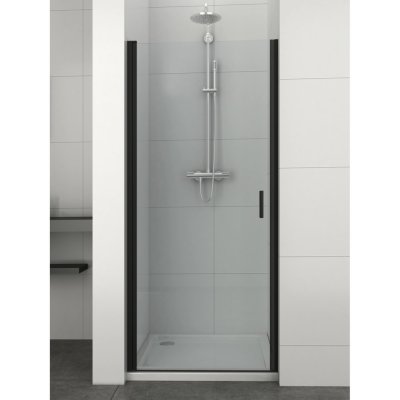 Sanotechnik Otočné sprchové dveře do niky Elite T90B, černá, 88-90 x 195 cm – Sleviste.cz