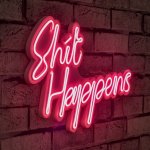 ASIR SHIT HAPPENS růžový nápis – Zboží Živě