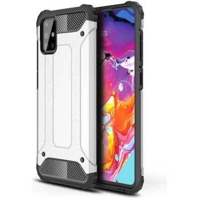 Pouzdro IZMAEL Hybrid Armor Samsung Galaxy A71 Samsung Galaxy A71 stříbrné – Zboží Mobilmania