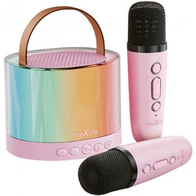 Maxlife MXKS 100 Bluetooth karaoke set růžový – Zbozi.Blesk.cz