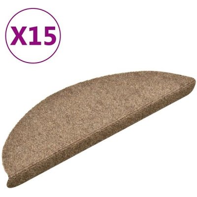 zahrada-XL Samolepící nášlapy na schody 15 ks krémové 56x17x3cm vpichované – HobbyKompas.cz