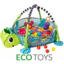 Hrací podložka Eco Toys Vzdělávací hrací deka s 30 míčky Želvička