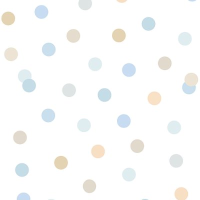 Ugépa M51901 Vliesová bílá tapeta s barevnými puntíky rozměry 0,53 x 10,05 m – Zboží Mobilmania
