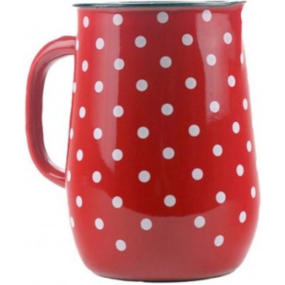 RADOST enamel Smaltovaný džbán PUNTÍK červený 2,5l RADOST enamel – Zboží Mobilmania