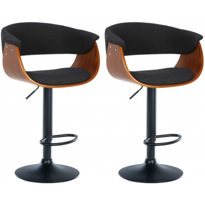 Design-Shop Vestal Černá / dřevo ořech 2 ks – Zboží Dáma